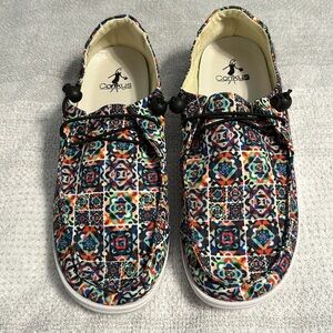 Corkys brand Kayak size 11 multicolor slip on women’s shoes